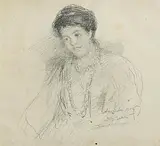 Portrait of a Girl by John Butler Yeats, 1908, pencil on paper, sold Jan 2025
