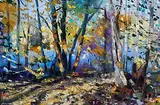 Henry Morgan, Autumn Trees Glenstal, 2024, oil on canvas