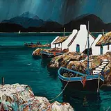J.P. Rooney, Emerald Water Dream, oil on board