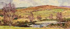 Fergus O'Ryan, Liffey at Ballsmutten, oil on board