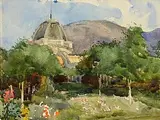 Italian Garden by Mildred Anne Butler, watercolour on paper, sold Nov 2024