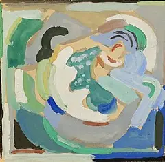 Evie Hone, Cubist Composition, gouache on card