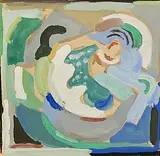 Evie Hone, Cubist Composition, gouache on card
