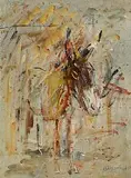 Basil Blackshaw, Donkey, oil on board