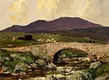 James Humbert Craig, Lackagh Bridge, Co. Donegal, oil on board
