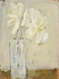 Basil Blackshaw, Flower, oil on board