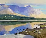 Cecil Maguire, Inagh Valley, Connemara, oil on board