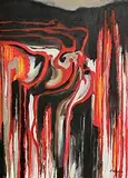 Untitled by William Crozier, mixed media on card, sold Nov 2024