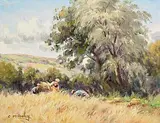 Charles McAuley, Opening the Cornfield, oil on canvas