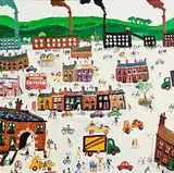 Simeon Stafford, Mill Town Up North, oil on canvas