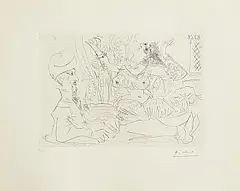 Pablo Picasso Spanish, 15.1.68, 1968, drypoint - number 49 from an edition of 50 - printed in Berne in 1968