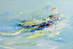 Majella O'Neill Collins, Alta Ghost Ship, 2023, oil on canvas
