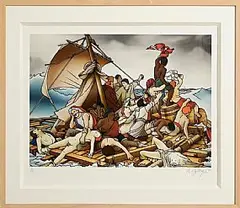 Robert Ballagh, Raft of the Medusa, 2009, silkscreen print - number 2 from an edition of 25