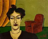 Rachael Strong by Graham Knuttel, oil on canvas, sold Nov 2024