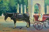 John Skelton Snr, Summer, St. Stephen's Green, oil on board