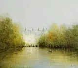 Anthony Robert Klitz, Fontainbleau Chateau, oil on canvas