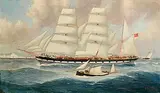 John-Henry Mohrmann, 3 Masted Barque, Rothesay Bay, 1899, oil on canvas