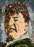 Liam O'Neill, Portrait of Brendan Behan, Irish Poet, 1989, oil on canvas