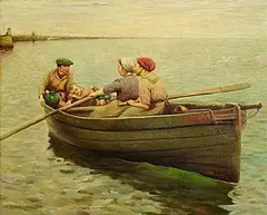 James Calvert Smith, End of the Day, oil on canvas