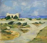 Clement McAleer, Coastal Landscape, oil on card