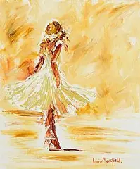 Louise Mansfield, The Dancer, acrylic on board