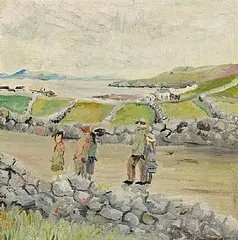 John Ryan, On the Way Home, oil on board
