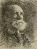 Sarah Cecilia Harrison, Portrait of Michael Davitt, charcoal on paper