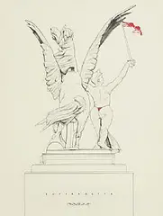 James Hanley, Suffragette, 2005, graphite, gouache and letraset