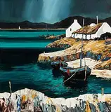 J.P. Rooney, Private Emerald Cove, oil on board
