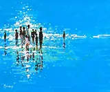 John Morris, Into the Light, acrylic on board