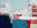Michael Hales, Pale City - Market Place, encaustic and oils on birch ply