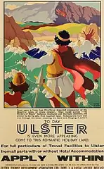 Alfred E. Kerr, Today - Ulster is Even More Appealing, vintage advertising poster