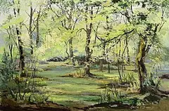 Ryecourt Wood by Gretta O'Brien, oil on canvas, sold Nov 2024