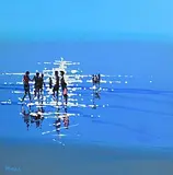 John Morris, Light on Ballybunion Beach, oil on board