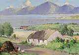 Rowland Hill, Mourne Mountains, Dundrum Bay, Down, oil on board