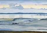 Sian Maguire, Twilight on Inis More, Aran Islands, 2024, oil on canvas board