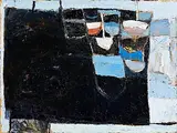 Mark P. Cullen, Harbour Boats, Colimore, 2010, oil on canvas