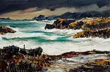 J.P. Rooney, Wild Atlantic Drive, oil on board