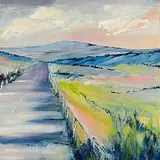 Paula McKinney, The Mountain Road, oil on canvas