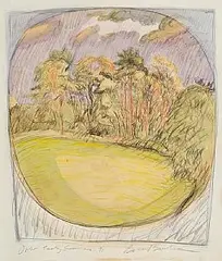 Brian Bourke Hrha Irish, Ower, Early Summer, 1995, mixed media on paper