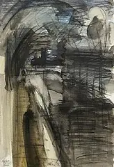 Michael Kane, Night Canal, 2006, mixed media on paper