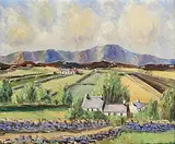 Norman J. McCaig, Fishermen's Cottages, oil on board