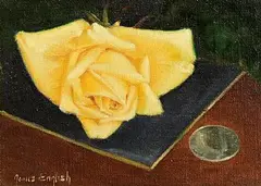 Tea Penny Rose by James English, oil on canvas laid on board, sold Nov 2024