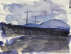 Donald Teskey, Near the Owenglin River, watercolour on paper