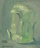 Basil Blackshaw, Still Life - Flower in a Vase, oil on board