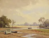 Frank McKelvey, The Forest Near Concarneau, oil on canvas laid on board