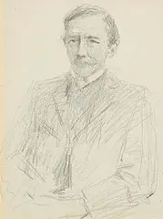 John Butler Yeats, The Gentleman, pencil on paper