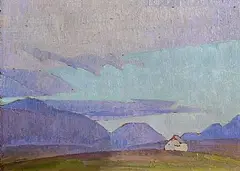 Henry Lamb, View in Connemara, Ireland, 1912, oil on board