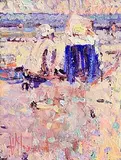 Evening Study, Clonea by Arthur K. Maderson, oil on board, sold Sep 2024