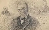 Lord Alderman Cotton - MP of South Dublin by John Butler Yeats, 1906, pencil on paper, offered Sep 2024